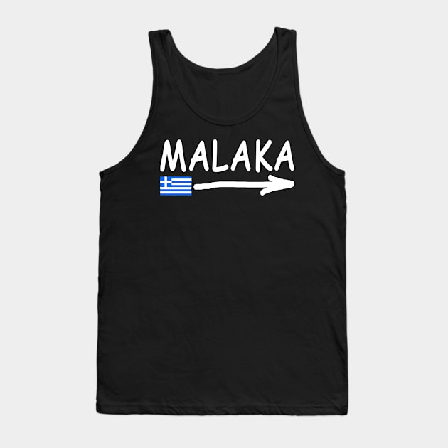 Funny Greek Malaka, Cool Greek Flag, Greek Tank Top by Jakavonis